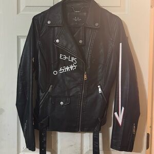 Leather like women jacket
